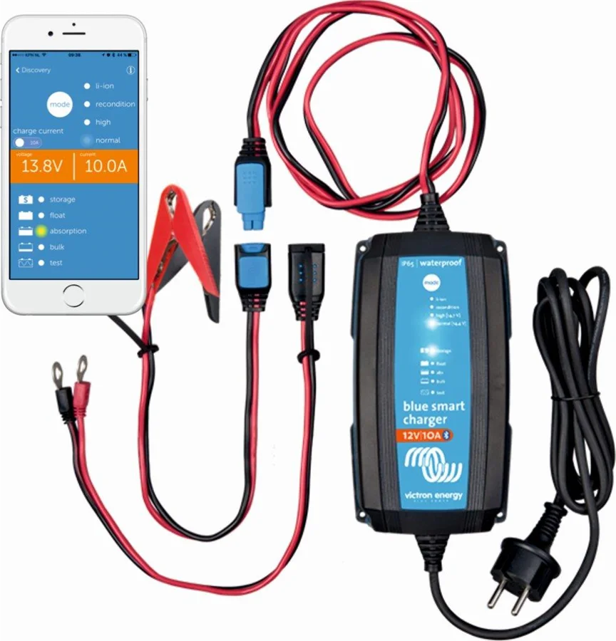 Inteligentná nabíjačka batérií BlueSmart 12V/7A IP65+DC konektor