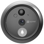 Inteligentné kukátko EZVIZ s kamerou HP4/ Wi-Fi/ 2K/ 4,3" monitor/ napájanie zo siete a z batérie/ 4600 mAh/ sivá