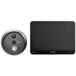 Inteligentné kukátko EZVIZ s kamerou HP4/ Wi-Fi/ 2K/ 4,3" monitor/ napájanie zo siete a z batérie/ 4600 mAh/ sivá