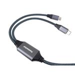 Inteligentný rýchlonabíjací kábel PremiumCord USB-C 1 m