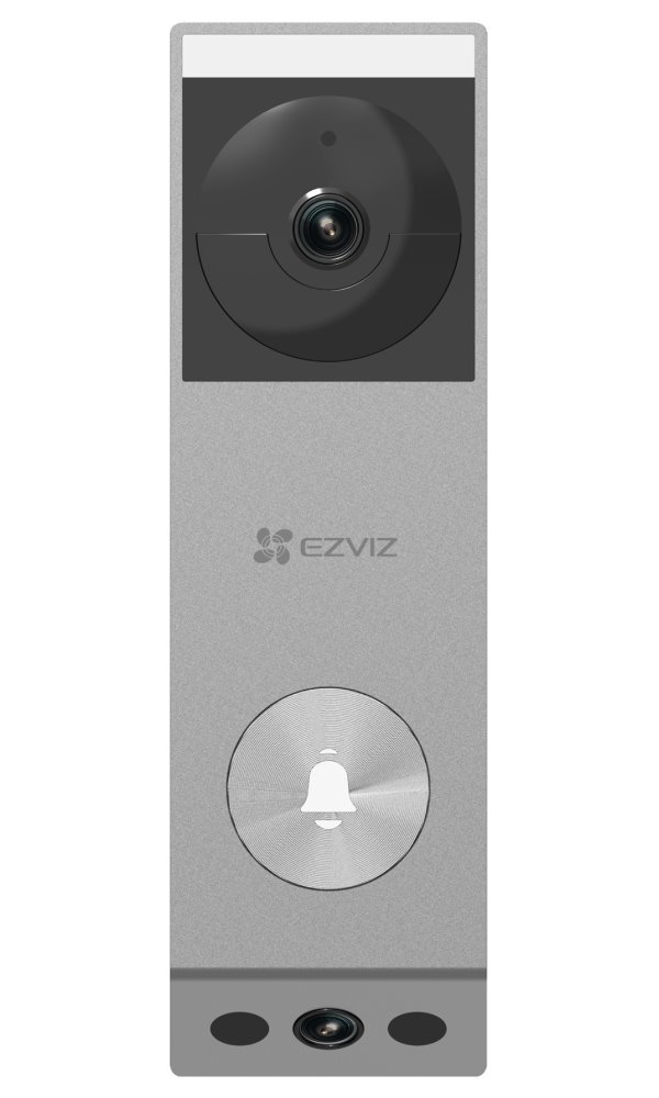 Inteligentný zvonček EZVIZ s dvoma kamerami EP3X Pro/ Wi-Fi/ videotelefón/ rozlíšenie 2048x1296/ IP65/ strieborná