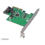Interný konektor AKASA PCIe karty USB 3.2 Gen 2