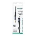 iPEAX adaptér USB-C / 3,5 mm jack 1,5 m, čierny