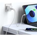 iPEAX GaN sieťová nabíjačka 45 W (USB-C + USB-A), biela