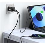 iPEAX GaN SÍŤOVÁ NABÍJEČKA 45W (USB-C + USB-A) ČERNÁ