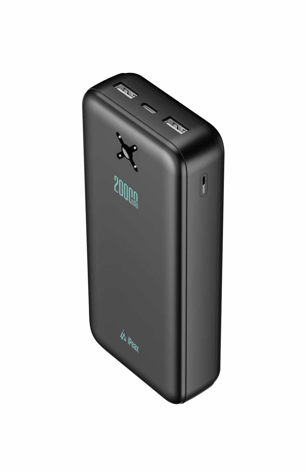iPEAX POWER BANK 20000 mAh, 10,5 W, 2x USB-A ČIERNA