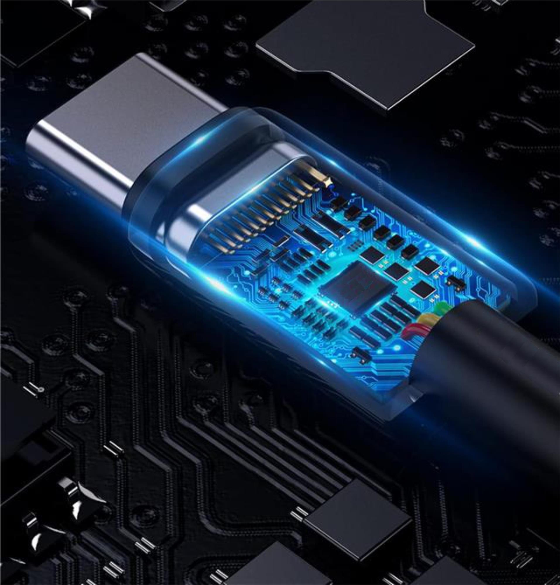 iPEAX textilní kabel USB-A / USB-C 1,5 m, USB 2.0, černý