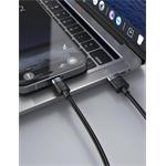 iPEAX TEXTILNÍ KABEL USB-A / USB-C 1,5M, USB 2.0 ČERNÝ