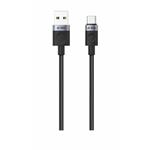 iPEAX TEXTILNÍ KABEL USB-A / USB-C 1M, USB 2.0 ČERNÝ