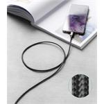 iPEAX TEXTILNÍ KABEL USB-A / USB-C 1M, USB 2.0 ČERNÝ