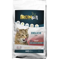 IRONpet Cat Delice Beef (Hovězí) 12 kg granule pro kočky