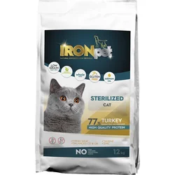 IRONpet Cat Sterilized Turkey (Krůta) 12 kg granule pro kastrované kočky
