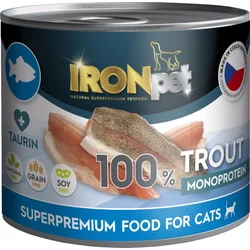 IRONpet Cat Trout (pstruh) 100 % Monoprotein, konzerva 200 g
