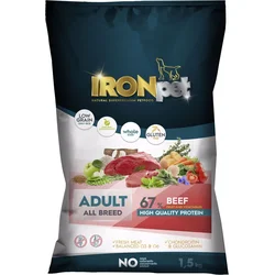 IRONpet Dog Adult All Breed Beef (Hovězí) 1,5kg granule pro psy