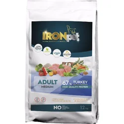 IRONpet Dog Adult Medium Turkey (Krocan) 12kg granule pro psy