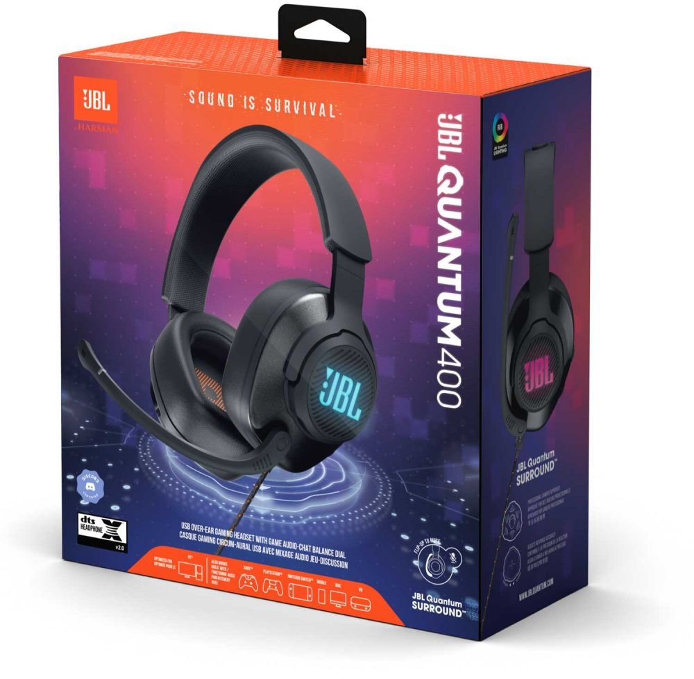 JBL QUANTUM400BLK - drátová sluchátka