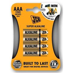 JCB SUPER alkalické batérie LR03, blister 4 ks