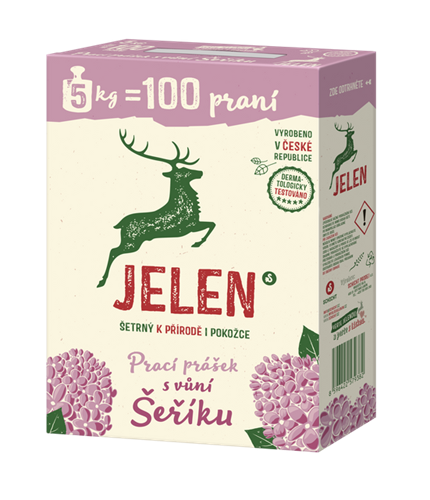 Jelen mýdlový prací prášek Šeřík 5 kg