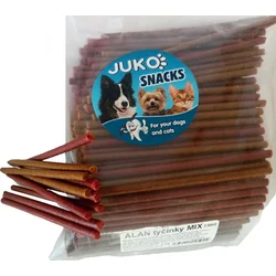 JUKO Snacks Alan tyčinky MIX 1 kg (cca 340 ks)