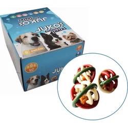 JUKO Snacks Chrastítko míč plněný masem 1,5 kg (cca 25 ks)