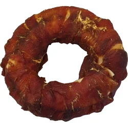 JUKO Snacks Kroužek buvolí obalený kachním masem 10 cm (6 ks)