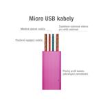 Kábel AVACOM MIC-40P USB na Micro USB, 40 cm, ružový