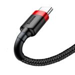 Kábel Baseus Cafule USB-C 3A 0,5 m (červeno-čierny)