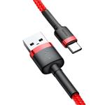 Kábel Baseus Cafule USB-C 3A 1m (červený)