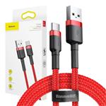 Kábel Baseus Cafule USB-C 3A 1m (červený)