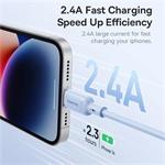 Kábel Baseus Silky USB/Lightning 1m 2,4A biely