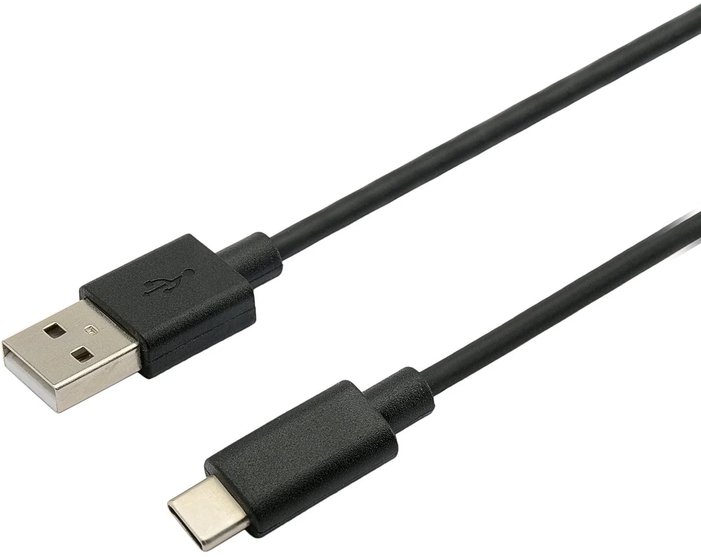 Kábel C-TECH USB 2.0 AM na USB-C (AM/CM), 2 m, čierny