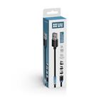 Kábel ColorWay 3v1 USB - Lightning, microUSB a USB-C 1 m, magnetický