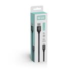 Kábel ColorWay USB-C 2 m 2,4 A, čierny