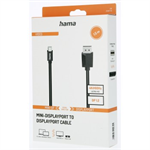Kábel Hama Mini DisplayPort na DisplayPort 1.2, 1,5 m, UHD/4K