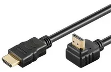KABEL HDMI A - HDMI A PremiumCord HDMI High Speed+Ethernet kabel, zlacený zahnutý konektor 90° 5m kphdmea5 - Kabely + redukce