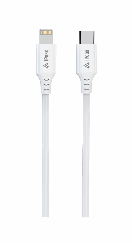Kábel iPEAX TPU USB-C / Lightning 1,5 m, USB 2.0, biely