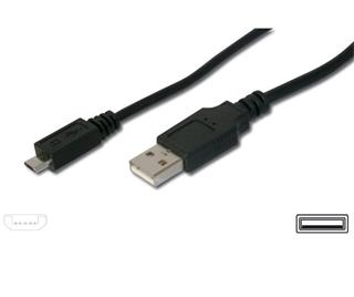 Kábel Micro USB 2.0, A-B 0,75 m určený na rýchle nabíjanie