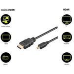 Kábel PremiumCord 4K HDMI A na HDMI micro D, 2 m