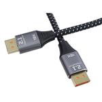 Kábel PremiumCord DisplayPort 2.1, 16K@60Hz,8K@120Hz,4K@240Hz,165Hz,144Hz kovové a pozlátené konektory, 1 m