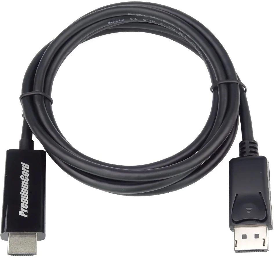 Kábel PremiumCord DisplayPort - HDMI 3 m M/M