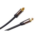Kábel PremiumCord Toslink M/M, OD:6 mm, zlatý dizajn 1 m