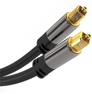 Kábel PremiumCord Toslink M/M, OD:6 mm, zlatý dizajn 2 m