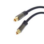 Kábel PremiumCord Toslink M/M, OD:6 mm, zlatý dizajn 5 m