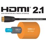 Kábel PremiumCord ULTRA HDMI 2.1 High Speed + Ethernet 8K@60Hz, pozlátený 3 m