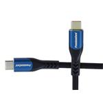 Kábel PremiumCord USB-C ( USB 3.2 GEN 2x2, 5A, 100W, 20Gbit/s ) 0,5 m, bavlnený oplet