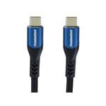 Kábel PremiumCord USB-C ( USB 3.2 GEN 2x2, 5A, 100W, 20Gbit/s ) 0,5 m, bavlnený oplet
