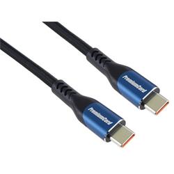 Kábel PremiumCord USB-C ( USB 3.2 GEN 2x2, 5A, 100W, 20Gbit/s ) 0,5 m, bavlnený oplet