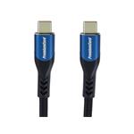 Kábel PremiumCord USB-C ( USB 3.2 GEN 2x2, 5A, 100W, 20Gbit/s ) 3 m, bavlnený oplet