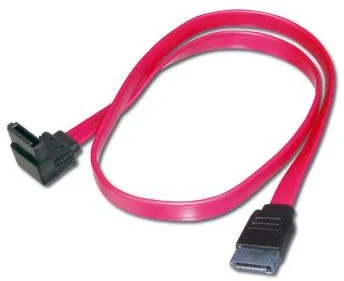 Kábel SATA PremiumCord 0,5 m 1x 90°+1x priamy konektor