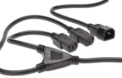Kabel síťový 230V, Y-kabel prodlužovací M-2x F kpsy - Kabely + redukce